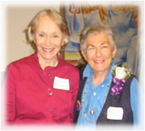Marjorie G. Jones with biographer Blanche Wiesen Cook