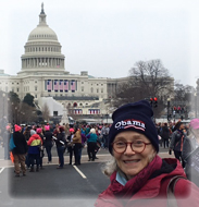 >Marjorie Jones at Women’s March, Washington DC, 2017
