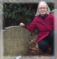 Marjorie G. Jones visits the grave of Dame Frances Yates